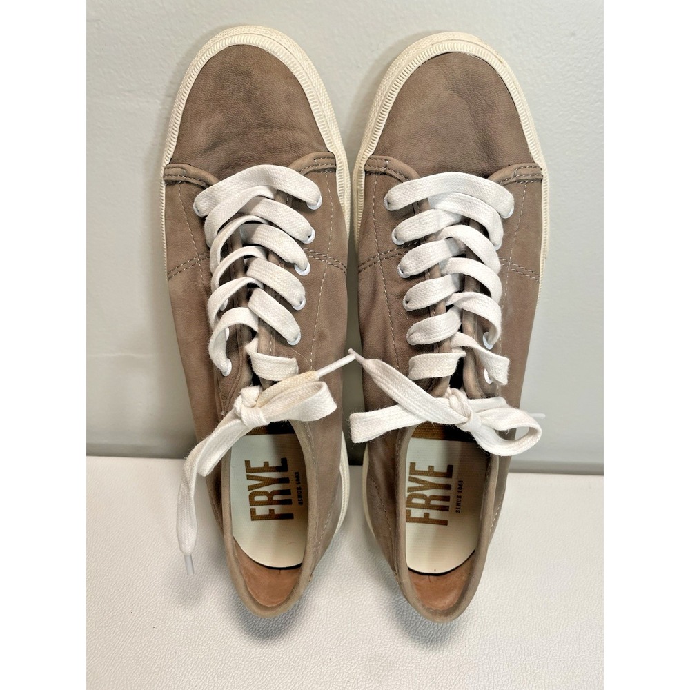 Frye Gia Womens Shoes Brown 8M Leather Casual Low Lace Sneaker Round Toe Nubuck